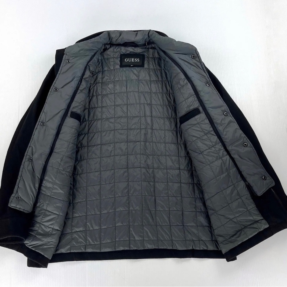 GUESS wool coat with grey puffer lining - Men’s M - Picture 5 of 5